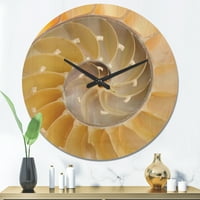 DesignArt 'Izolirana morska školjka Nautilus' Moderni zidni sat drveta