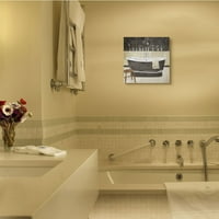 Dizajn interijera kupatila u crno-bijeloj boji Slikarstvo platno zidna umjetnost iz