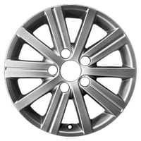 6. Obnovljeni OEM kotač od aluminijskog legura, svi obojeni svijetlo srebro, odgovara 2011- Volkswagen Golf