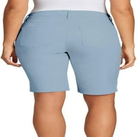 Ženske bermudske kratke hlače s ravnim prednjim dijelom
