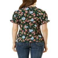 Jedinstvene ponude ženske cvjetne kratke rukave kratkih rukava gornje bluze