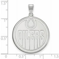 Logoart Karat Bijelo zlato NHL Edmonton Oilers Extra veliki privjesak