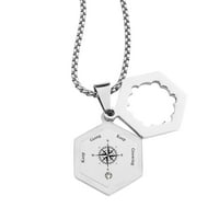 Dvostruka Heksagramska ogrlica od heksagrama s kubičnim cirkonijem iz heksagrama