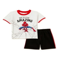 Spider-Man Baby Boy & Toddler Boy Majica i kratke hlače set, 2-komad, 12m-4T