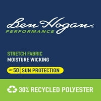 Ben Hogan muški i veliki muškarci izvedbe kratkih rukava koji blijede tiskani golf polo majica, do 5xl