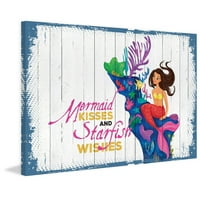 Marmont Hill - Mermaid poljupci 3 Slikarski tisak na zamotanom platnu