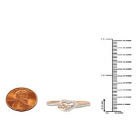 Imperial 1 10CT TDW Dijamantni srce i prsten sa strelicama u 10k ružičastom zlatu