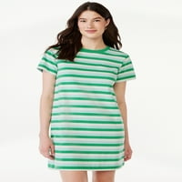 Besplatni montažni ženska mini majica haljina s kratkim rukavima, veličine xs-xxxl