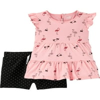 Flamingo haljina za djevojčice i kratke hlače za malu djecu