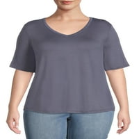 Ženska majica Plus Size s rukavima do lakta u kompletu