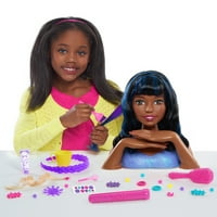 Barbie Deluxe Styling Head, crna kosa, dječje igračke godinama, pokloni i pokloni