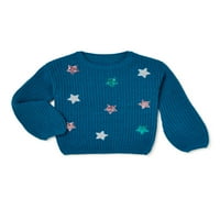 Džemper pulover za djevojčice Chenille po cijeloj površini i šljokice u veličinama 4-18
