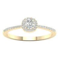 Ovalni dijamantni zaručnički prsten od 10k žutog zlata