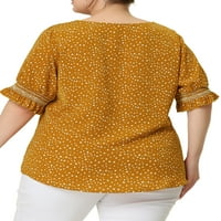 Jedinstveni prijedlozi ženske ljetne odjeće plus size modne cvjetne bluze s točkicama