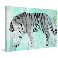 Bijeli tigar Slikački tisak na omotanom platnu