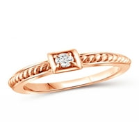 Dijamantni prstenovi za žene-karatni bijeli dijamantni nakit-ružičasto zlato preko srebrnih prstenova za žene -