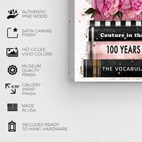 Modne knjige i ljubav moda i glam zidna umjetnost print ružičasta 30x36