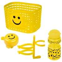 Ventura Kids Kids Smiley Face Basket Bell Bottle Combo Pack, žuto