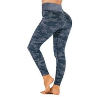 Yaavii camo bešavne gamaše visokog struka za žene fitnes joga hlače teretana trčanje trening