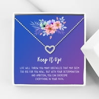 Anavia Keep It Up Card Nakit za poklon, ogrlica za inspiraciju, razveseljavanje poklona, ​​ohrabrenje poklon za