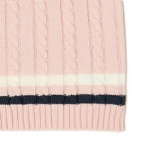Wonder Nation Girls Dugi rukavi s V-izrezom za pleteni džemper, veličine 4- & Plus