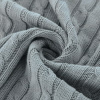 Ugodna elegantna pamučna pletena deka standardna deka