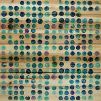 MARMONT HILL - Multi Blue Dots Slikanje tiska na prirodnom borovom drvetu