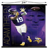 Minnesota Vikings - Zidni plakat Adam Thielen s magnetskim okvirom, 22.375 34