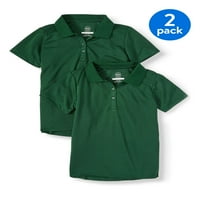 Wonder Nation Girls School Uniforma Polo majica s kratkim rukavima, paket vrijednosti, veličine 4-18