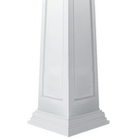 Ekena Millwork 24 W 05'H Craftsman Classic Square Konus, udubljena kolumna panela, Prairie Capital & Prairie baza