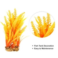 Jedinstvene ponude Umjetna vodena biljka za biljke za ribe dekor narančasta 7.48
