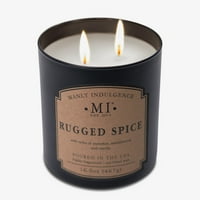 Manly popustljivost hrapavi začin mirisni staklena svijeća - topla i začinjena - klasični plus - wick - 16. oz -