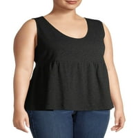 Ženska pletena majica od pepluma & Plus veličina