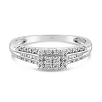 Uspomena zaručnički prsten od bijelog zlata od 10 karata s dijamantom od 15 karata.
