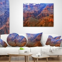Dizajnerski plavi i crveni jastuk s pogledom na Veliki kanjon-tiskani jastuk s pejzažnim printom-16.16