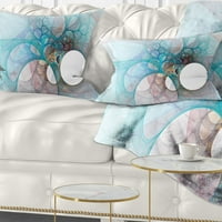 Dizajnerska Fraktalna anđeoska krila u svijetloplavoj boji-apstraktni jastuk-12.20