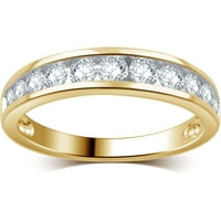 Carat T.W. Okrugli dijamant 10kt žuto zlato vjenčani bend, i-j i2-i3
