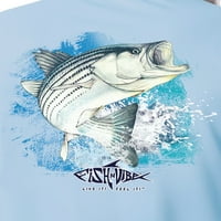 Riba n vibe muški dugi rukavi zaštita od sunca performanse ribolovna majica, size s-2xl