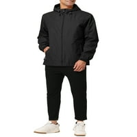 Muški hoodie Windbreaker Sports obložen na otvorenom za patentne zatvarače