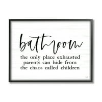 Šaljivi obiteljski citat iz kupaonice roditelji i djeca, uokvirena zidna umjetnost, 16, dizajn u kupaonici + u kupaonici