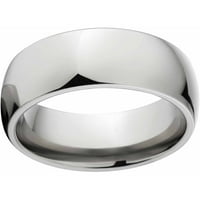 Zaručnički prsten od poliranog titana udobnog dizajna