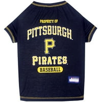 Kućni ljubimci Prvi MLB Pittsburgh Pirates Tee majica za pse i mačke. Službeno licencirano - izuzetno veliko
