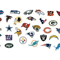 Fathead NFL: Prikupljanje logotipa tima - Velika službeno licencirana uklonjena zidna naljepnica