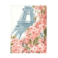Annie Voren cvjetajuća pariška trešnja ulje na platnu