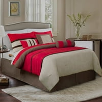 Elegantna udobnost 12-komada kreveta u bag, kolekcija Comforter Cirena Microsuede sa 6-komadnim setom, pametnim