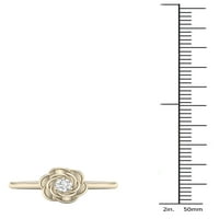 Imperial 1 10ct TDW Diamond 10k modni prsten od cvijeta žutog zlata