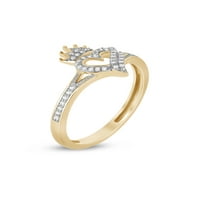 Imperial 1 8CT TDW Dijamantni prsten za srce u 10k žutom zlatu