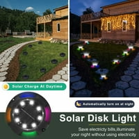 Solarna mljevena svjetla LED zakopana travnjaka Lampica dvorišta pejzažna svjetla