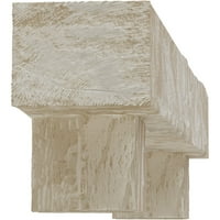 Ekena Millwork 6 H 10 d 72 W Hand Heuth Fau Wood Kamin Mantel Kit W Alamo Corbels, bijelo oprano
