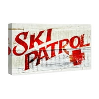 Wynwood Studio Advertising Wall Art Canvas ispisuje plakate 'Ski Patrol Vintage' - Crvena, bijela